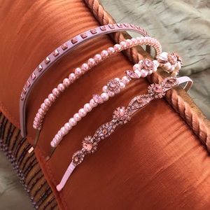 Bundle of 4 Pearl and Jewel Embellished Headbands